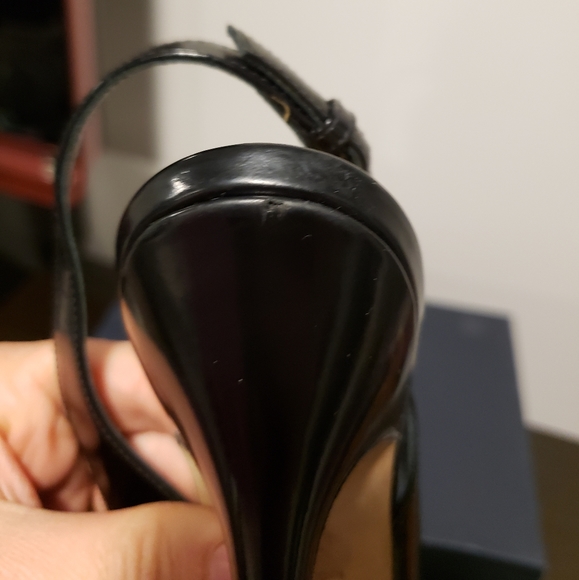 Sergio Rossi Bicolor Leather Slingback Platform - Picture 8 of 12